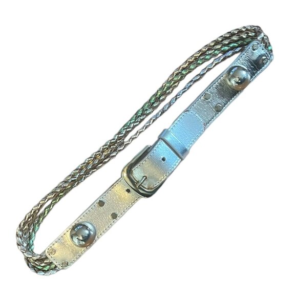 Diane von Furstenberg DVF Braided Studded Leather Belt Small main image 13